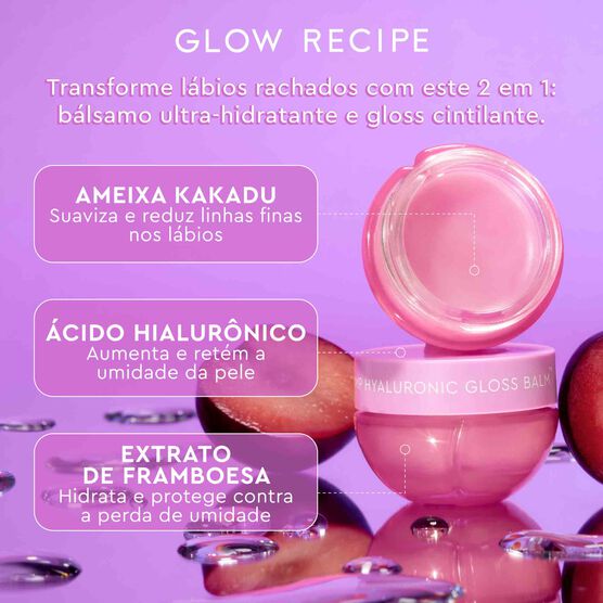 HIDRATANTE LABIAL COM HIALURONICO GLOW RECIPE PLUM PLUMP